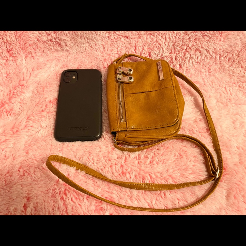 Kenneth Cole Reaction Wooster St Foldover Flap Mini Bag, Tan - Picture 5 of 6